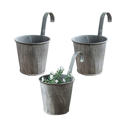 FALUCKYY 3er Set Hängender Wand Blumentopf Balkon hängend Balkontopf Pflanztopf zum hängen Übertopf zum aufhängen von FALUCKYY