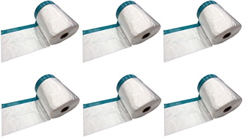 Profi Masker Tape mit Gewebeband 110cm Folie x 20m | UV-beständig | Abdeckfolie, Folien-Masker mit Steinband, Kombi Mask Tape, Folie mit Klebeband (6) von FAMA Fachbedarf für Malerwerkzeuge