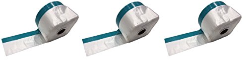 Profi Masker Tape mit Gewebeband 55cm Folie x 20m | UV-beständig | Abdeckfolie, Folien-Masker mit Steinband, Kombi Mask Tape, Folie mit Klebeband (3) von FAMA Fachbedarf für Malerwerkzeuge