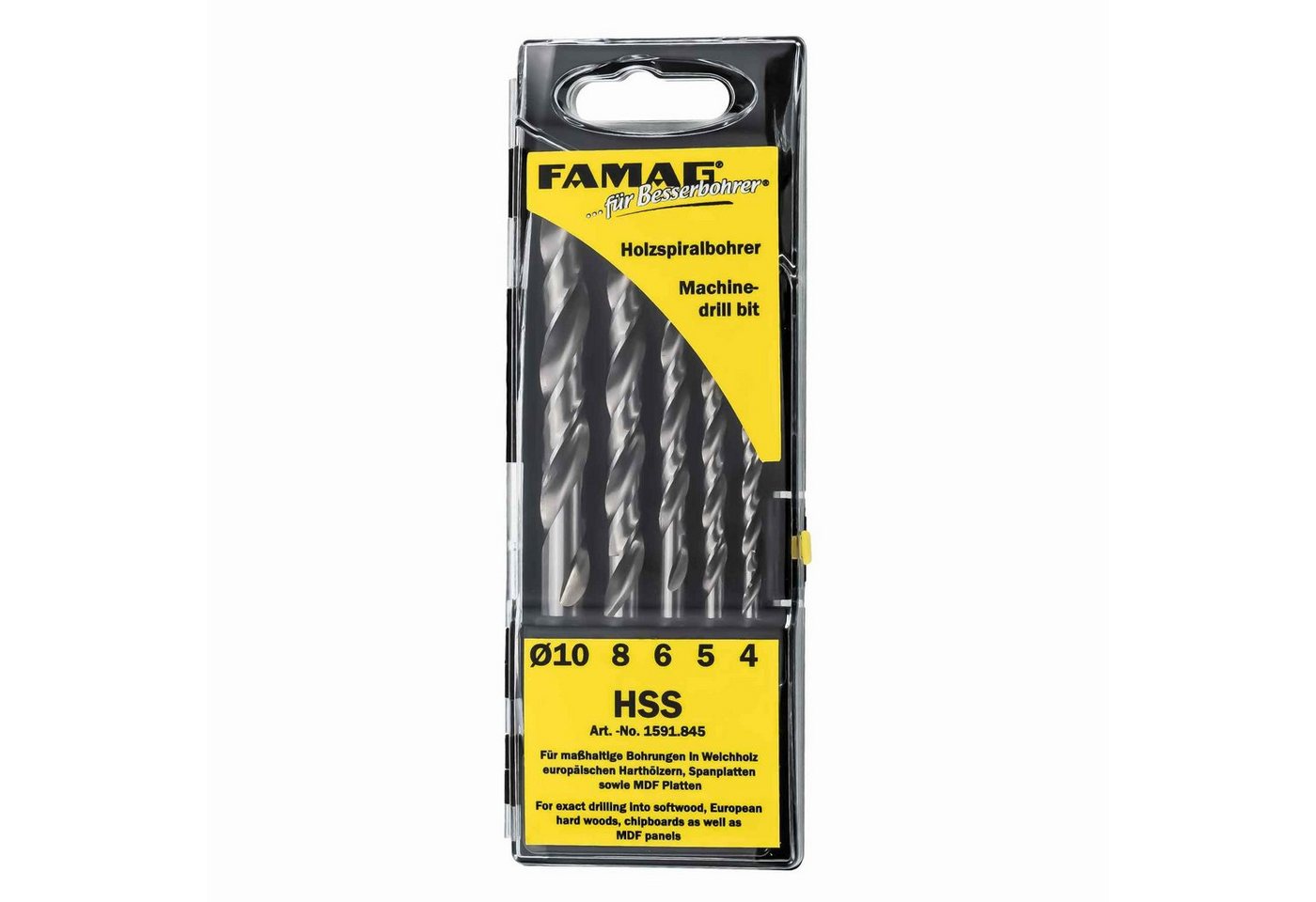 FAMAG Holzbohrer »Famag Holzspiralbohrersatz HSS 5-tlg. D=4 bis 10mm« von FAMAG