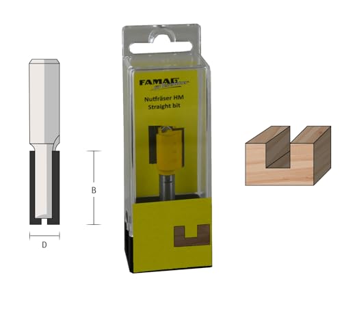 FAMAG Nutfräser HM 12x20x51mm, Schaft 8mm - 3107.812 von FAMAG