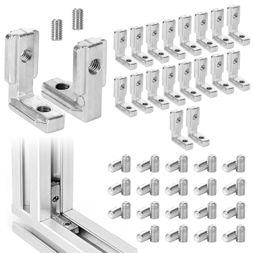 20 Stück T-Nut Innenwinkel, 3030 M6 Aluprofil Verbinder Nut 6 T Slot 90° Inneneckverbinder mit 40 Schrauben, Aluprofile Winkel Eckverbinder, Verbinder Eckwinkel für Aluminiumprofil 30 Serie 20 Stück T-Nut Innenwinkel, 3030 M6 Aluprofil Verbinder Nut 6 T Slot 90° Inneneckverbinder mit 40 Schrauben, Aluprofile Winkel Eckverbinder, Verbinder Eckwinkel für Aluminiumprofil 30 Serie von FAMCUCHE
