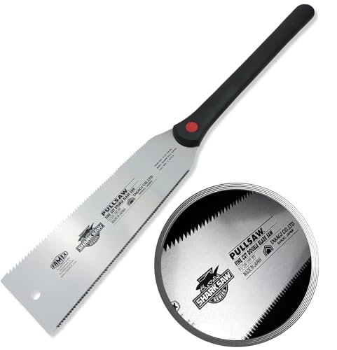 FAMEX 5510 Profi Japansäge Ryoba - Japanische Zugsäge - Doppel Feinschnittsäge mit 2 verschiedenen Zahnungen - Feinsäge Holzsäge Handsäge von FAMEX