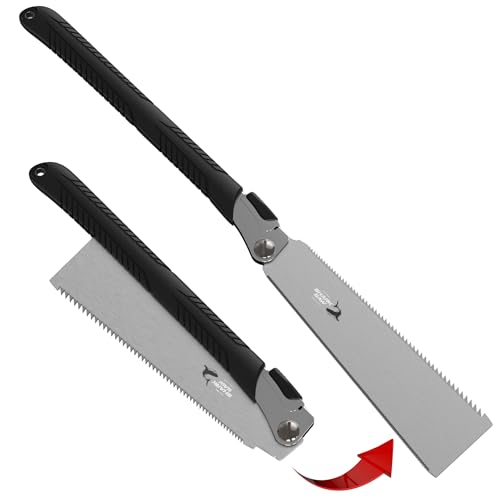 FAMEX 5523 Profi Japansäge Ryoba 240mm aus Karbonstahl, 7-9/17 TPI, Made in Japan - Handsäge klappbar für Heimwerker und Gewerbe, Feinsäge für Holz, Zugsäge FAMEX 5523 Profi Japansäge Ryoba 240mm aus Karbonstahl, 7-9/17 TPI, Made in Japan - Handsäge klappbar für Heimwerker und Gewerbe, Feinsäge für Holz, Zugsäge von FAMEX