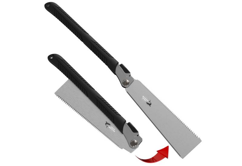 FAMEX Japansäge 5523 Profi Klappsäge (Handsäge), Karbonstahl, 7-9/17 TPI, Made in Japan von FAMEX