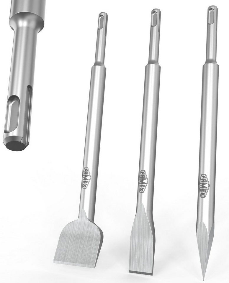 FAMEX Meißel-Set 8357-3 SDS Plus Meißel Set, für SDS Plus, (Meißel Set, 3-tlg) aus hochlegiertem Stahl von FAMEX