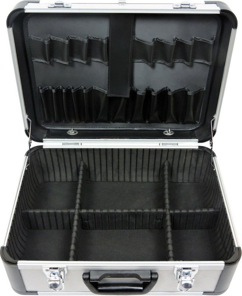 FAMEX Werkzeugkoffer FAMEX 702-L Alu Werkzeugkoffer leer ohne Werkzeug - Robuster Koffer aus Aluminium - Werkzeugkiste Werkzeugkasten (Werkzeugkoffer), in TOP-Qualität von FAMEX