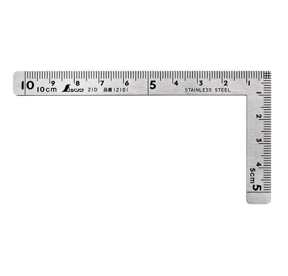 FAMEX Zimmermannswinkel 12505 Shinwa Winkelmesser, (100x50mm, 1-St), Messwinkel, Made by SHINWA von FAMEX