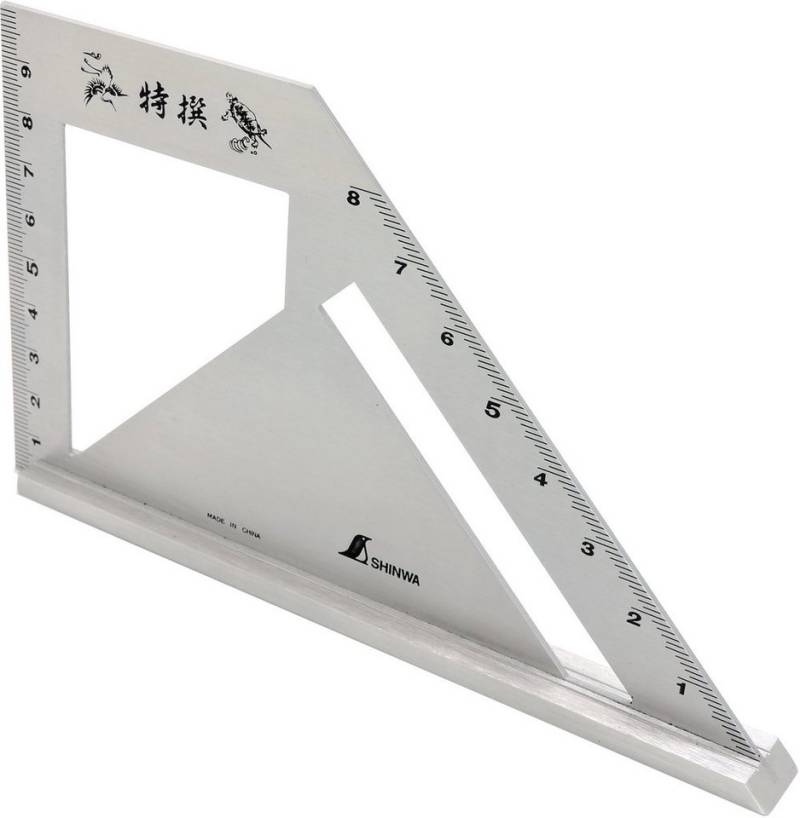 FAMEX Zimmermannswinkel 12570 Winkel mit Gehrung 45° und 90°, (Shinwa (32740), 1-St), Anschlag von FAMEX