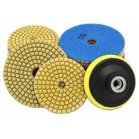 Gabrielle 10 Stück Nass-/Trocken-Diamant-Polierpads zum Polieren von Steinen, Stein-Polierzubehör, Schleifscheibe + 1 Stützteller für Granit, Marmor, von FAMILLE