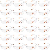Gabrielle Set mit 24 transparenten Schutzbrillen – Schutzbrille mit Kunststoffgläsern, Nasensteg und Gummibügelspitzen für Komfort – transparente von FAMILLE