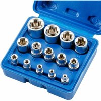 Gabrielle e Star E4-E24 E-Torx-Innensechskant-Torx-Steckschlüsselsatz, Außensechskant-Steckschlüsselmutter, 14-teilig von FAMILLE