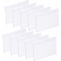 GABRIELLE 100 Stück transparente Kunststoff-Etikettenhalter, PVC-Etikettenhalter, Kunststoff-Etikettenhalter, Regalpreis-Etikettenhalter für von FAMILLE
