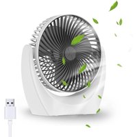 Famille - gabrielle USB-Tischventilator, tragbarer leiser Ventilator, leistungsstarker Mini-Ventilator, kleiner Tischventilator mit 3 Famille - gabrielle USB-Tischventilator, tragbarer leiser Ventilator, leistungsstarker Mini-Ventilator, kleiner Tischventilator mit 3 von FAMILLE
