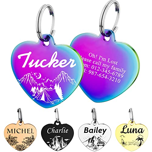 Gravierte Hundemarken - FAMIPAWS Personalisierte Hunde-ID-Tags, doppelseitig mit Namen, Telefonnummer & Design - Verschiedene Formen & Farben, Herz Gravierte Hundemarken - FAMIPAWS Personalisierte Hunde-ID-Tags, doppelseitig mit Namen, Telefonnummer & Design - Verschiedene Formen & Farben, Herz von FAMIPAWS