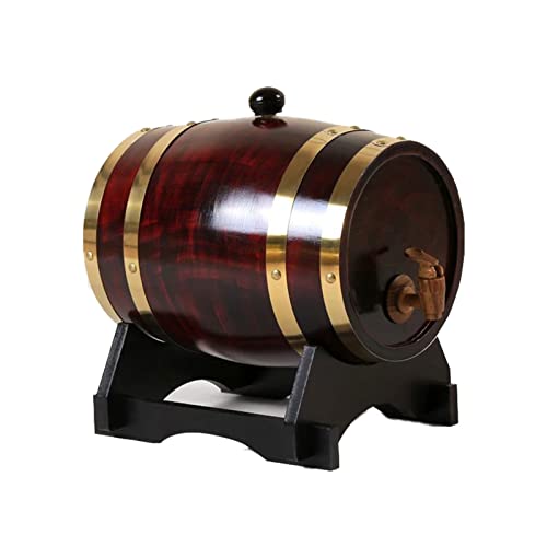 Eiche Alterung Barrels Holz Barrel Dispenser Whiskey Barrel Dispenser Bucket with Tap Oak Stand Storage Spirits Whisky Gin Hot Sauce von FAMKIT