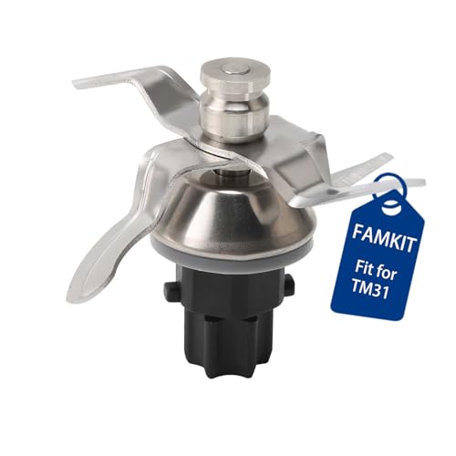 Ersatzklinge für Vorwerk Thermomix TM31,TM31 Messer Kompatibel mit Vorwerk Thermomix TM31,mit Dichtungsring,TM31 Ersatzmesser,Hergestellt aus rostfreiem Stahl von FAMKIT