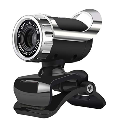 FAMKIT Webcam mit Mikrofon, 1080P HD Webcam mit 360 Grad Weitwinkel, Fester Fokus, Streaming, USB-Computer-Kamera für Laptop, Desktop, Videoanrufe, Konferenzen, Gaming unterstützt von FAMKIT