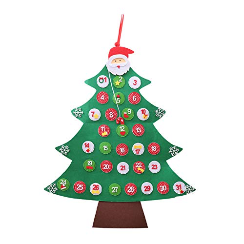 FAMKIT Weihnachten Adventskalender Weihnachtsdekoration hängender Weihnachtsbaum Countdown Kalender (31 Tage) von FAMKIT