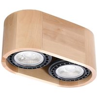 Famlights - Deckenleuchte Barney in Natur-hell GU10 2-flammig - brown von FAMLIGHTS