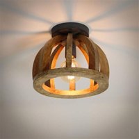 Famlights - Deckenleuchte Edda in Natur-hell E27 - brown von FAMLIGHTS