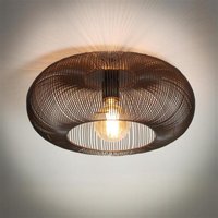 Famlights - Deckenleuchte Lola in Kupfer-antik und Schwarz E27 - brown von FAMLIGHTS