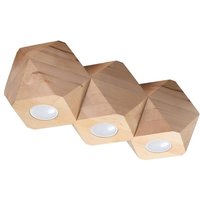 Deckenleuchte Waiola in Natur-hell GU10 3-flammig - brown - Famlights von FAMLIGHTS