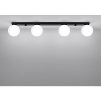 Famlights - Deckenleuchte York in Schwarz G9 4-flammig - black von FAMLIGHTS