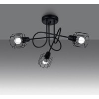 Pendelleuchte Benitio in Schwarz E14 3-flammig - black - Famlights von FAMLIGHTS