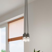 Famlights - Pendelleuchte Dani in Grau E27 3-flammig - grey von FAMLIGHTS