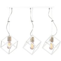 Pendelleuchte Julie aus Metall in Weiß 3 x E27 max.60W - white - Famlights von FAMLIGHTS