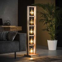 Stehleuchte Patricia in Natur E27 5-flammig - brown - Famlights von FAMLIGHTS