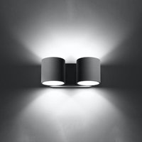 Famlights - Wandleuchte Oke in Grau G9 2-flammig - grey von FAMLIGHTS