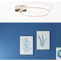 Famlights - led Deckenleuchte Juna in Nickel, rund - grey von FAMLIGHTS