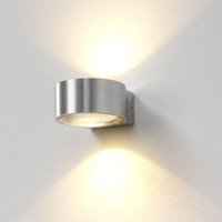 Led Wandleuchte Hudson aus Aluminium in Silber 2x4W 2700K 720lm IP54 - Silber - Famlights von FAMLIGHTS