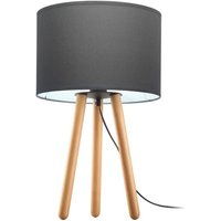 Tischleuchte Mina in Graphit und Kiefer E27 - grey - Famlights von FAMLIGHTS