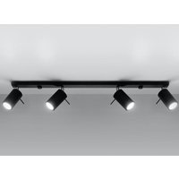 famlights Deckenspot Angelina aus Stahl in Schwarz GU10 max. 4 x 40W 810 mm - black von FAMLIGHTS