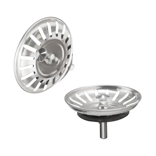 Universal Siebkörbchen Edelstahl - Spülbecken Stöpsel 82mm, Abflussstopfen mit 18 Schlitze, Abflusssieb für Exzenter-Bedienung, Küchenspüle Sieb Antiblocking, Schnelle Entwässerung Universal Siebkörbchen Edelstahl - Spülbecken Stöpsel 82mm, Abflussstopfen mit 18 Schlitze, Abflusssieb für Exzenter-Bedienung, Küchenspüle Sieb Antiblocking, Schnelle Entwässerung von FAMSTURLON