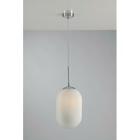 Luce Design - Pendelleuchte greenwich Relief Milchglas Lampenschirm Weiß, ø 23cm von LUCE DESIGN