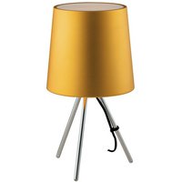 Marley Tischlampe mit rundem konischem Schirm Gold, Lampenschirm aus Aluminium 25x43,5cm - Fan Europe von FAN EUROPE