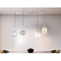 Fan Europe - Pendelleuchte greenwich mit 4 Relief Glas Lampenschirmen, Höhe 166cm Fan Europe - Pendelleuchte greenwich mit 4 Relief Glas Lampenschirmen, Höhe 166cm von FAN EUROPE