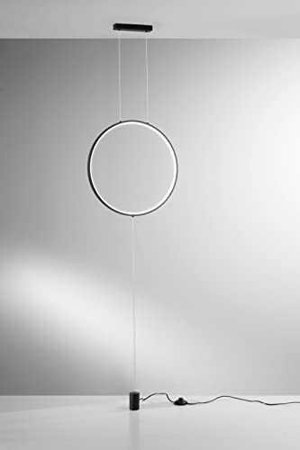 Luce Ambiente e Design PORTAL LED-Aufhängevorrichtung aus schwarzem Metall 20W mit CCT-Funktion von FAN EUROPE