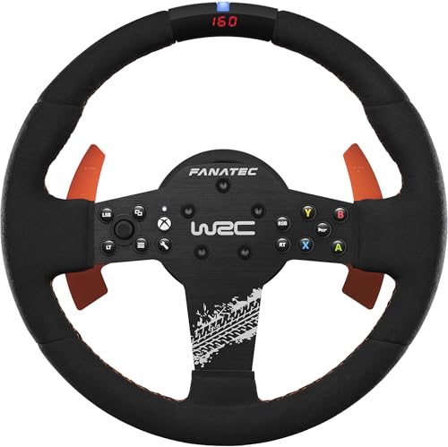 FANATEC CSL Elite Offiziell Lizenziertes WRC Xbox Rallye Sim Racing Lenkrad – Alcantara-Bezug, LED-RevStripe, Abnehmbare Schaltwippen, Plug-and-Play für PC, Xbox Series X|S, Xbox One von Fanatec