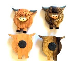 Wooden Highland Cow Magnet (1 SUPPLIED) von FANCYTHAT and SCIFI PLANET