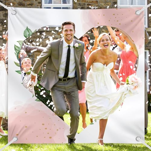 FANCYWUXI Hochzeitslaken zum Ausschneiden, 200x180cm Bettlaken Hochzeit Ausschneiden inkl.2 Scheren, Spiel für Das Brautpaar Hochzeit Bettlaken Hochzeitsspiele, Standesamt Überraschung von FANCYWUXI