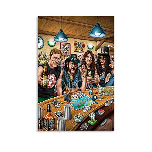 FANFF Bruce Dickinson Lemmy Kilmister Poster Dekorative Gemälde Leinwand Wandkunst Wohnzimmer Poster Schlafzimmer Gemälde 60 x 90 cm von FANFF