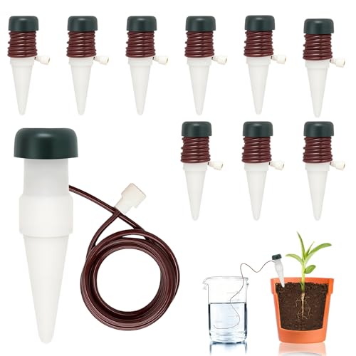 FANGCCC 12 Stück Automatisches Bewässerungssystem für Pflanzen, Selbstbewässerung Tonkegel für Topfpflanzen Balkon & Zimmerpflanzen Urlaubsbewässerung Indoor Outdoor (Weiß-10PCS) von FANGCCC