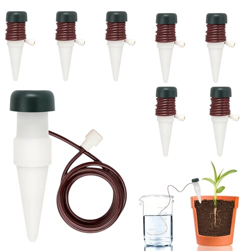 FANGCCC 12 Stück Automatisches Bewässerungssystem für Pflanzen, Selbstbewässerung Tonkegel für Topfpflanzen Balkon & Zimmerpflanzen Urlaubsbewässerung Indoor Outdoor (Weiß-8PCS) von FANGCCC
