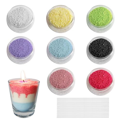 Kerzensand Set, 8 Farben 240G Kerzen Sand mit 15PCS Dochte DIY Kerzenwachs Granulat Pearled Kerzenwachs zum Gießen Wachsgranulat Selber Machen für Kreative Bastelprojekte Kerzensand Set, 8 Farben 240G Kerzen Sand mit 15PCS Dochte DIY Kerzenwachs Granulat Pearled Kerzenwachs zum Gießen Wachsgranulat Selber Machen für Kreative Bastelprojekte von FANGCCC