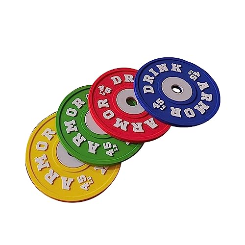 FANGFA Tassenmatte, buntes Langhantel-Set, rutschfeste Silikon-Bechermatten, Langhantel-Form, Silikon-Trinkset für Kinder, 4 Stück von FANGFA